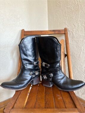 Freebird Pikes Black Cowboy Boots 9